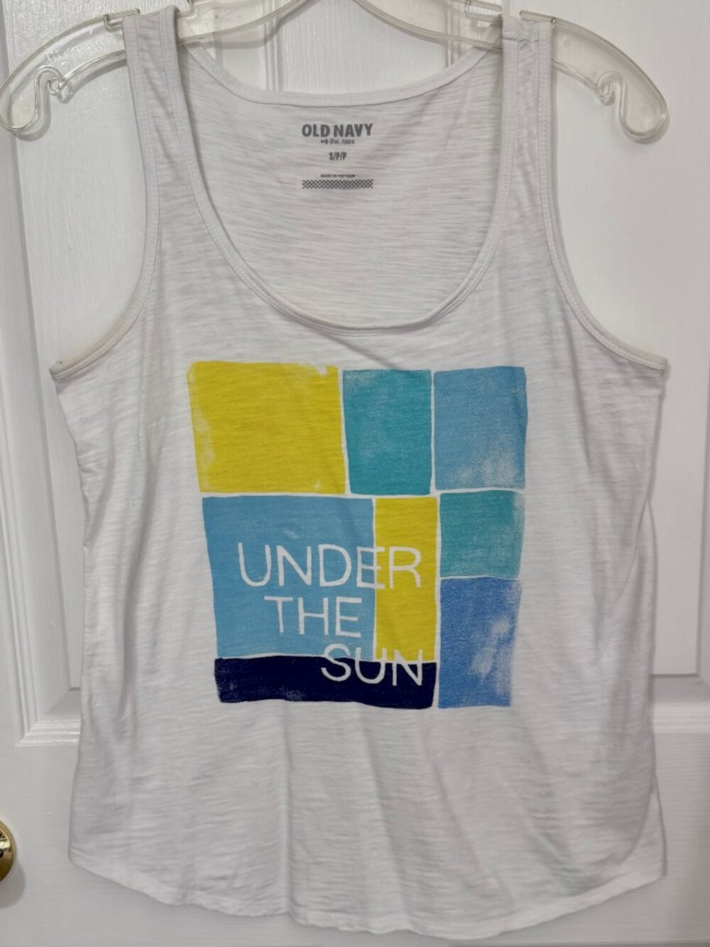 OLD NAVY UNDER THE SUN TANK TOP SHIRT - SIZE SMALL - OLDER SHIRT - S